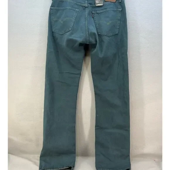NWT Levi's 501 Big E Men's 36x36 Forest Green Button Fly Straight Minimalist